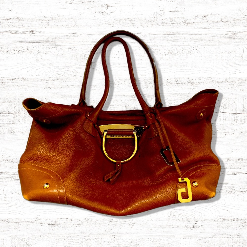 Dolce and Gabbana large brown leather Ladies tote.